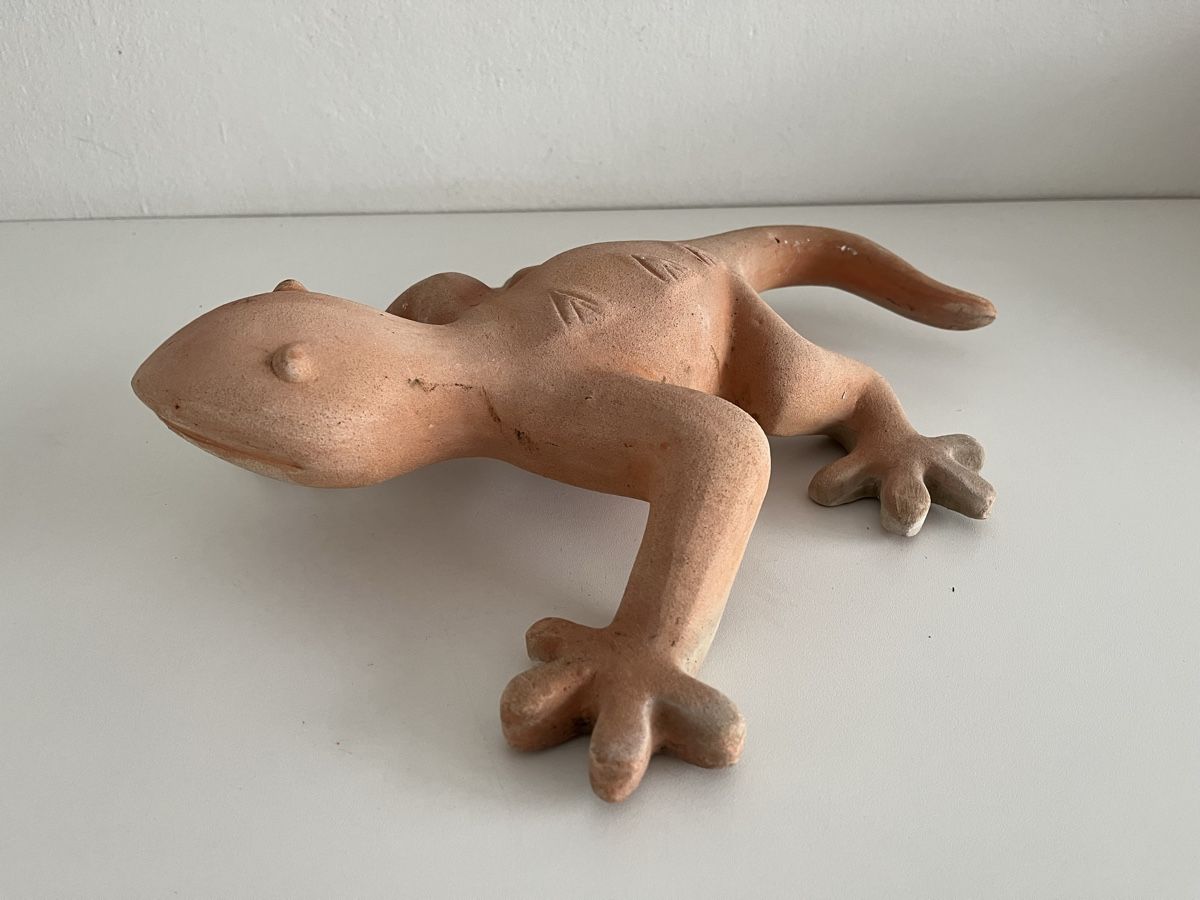 Statuette: grosse Eidechse aus Terracotta – Usato da Wetzikon ZH venduto da seli03 1