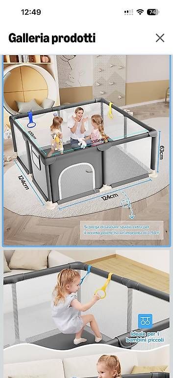 Lauf- & Sicherungsgitter: Box bambini – Gebraucht aus Porza von gia_r6bs 3