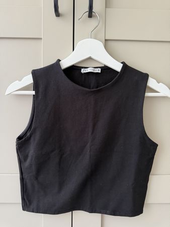 Zara Crop Top schwarz - Grösse S- guter Zustand