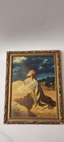 Gemälde Jesus auf dem Tempelberg, monogrammiert 37x29cm