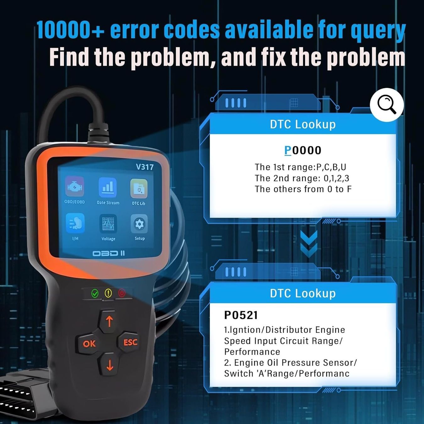 Messen: OBD2-Lesegerät Auto Diagnosegerät für OBDII/EOBD – Neu und originalverpackt aus Châtelaine von topshop.switzerland 6