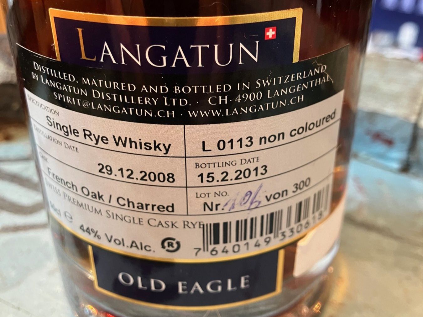 Langatun Bevande alcoliche: Langatun Old Eagle 2008 - 2013 – Nuovo e nell'imballaggio originale da Aarwangen venduto da concorde58 2