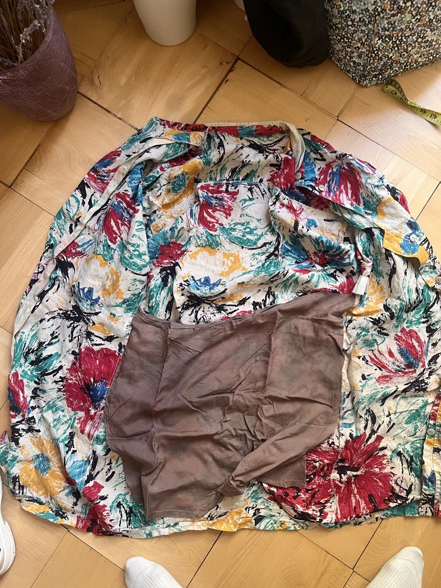 Kleider: Leinen Mantel/Kleid bunt gemustert – Gebraucht aus Zürich von romcam 3