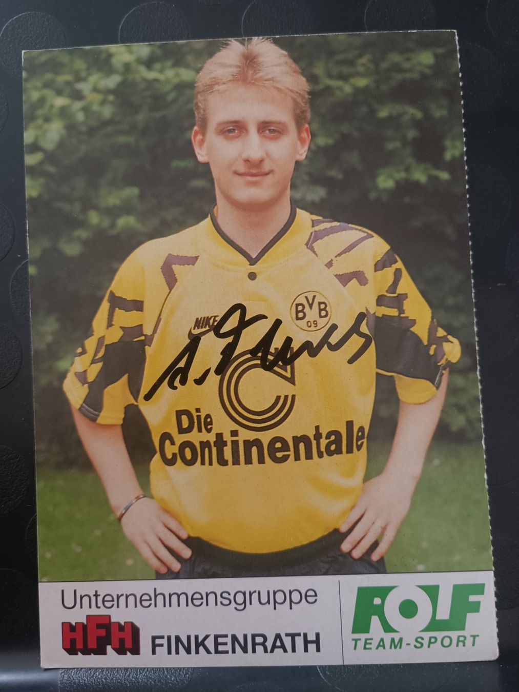 Autografi: Andreas Tewes - BVB - Handsignierte alte Karte – Usato da Menziken venduto da Artographs