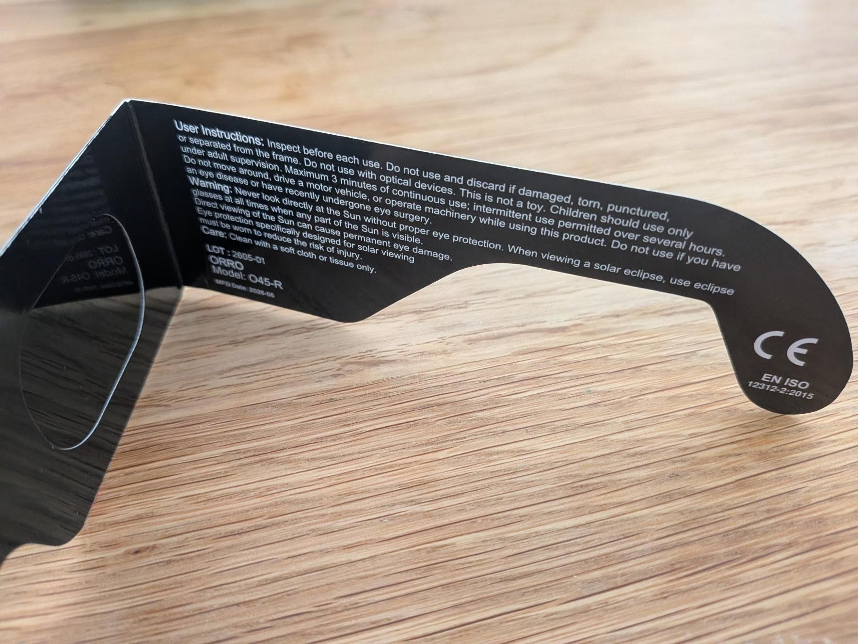 Occhiali & Lenti: ISO Sonnenfinsternis Brille - Eclipse Glasses ORRO – Nuovo e nell'imballaggio originale da Zürich venduto da depierie 2