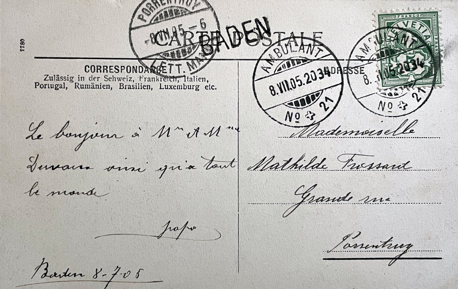 Cartes postales: Ennetbaden mit Brücke – D'occasion à Savagnier par Ne2065 1