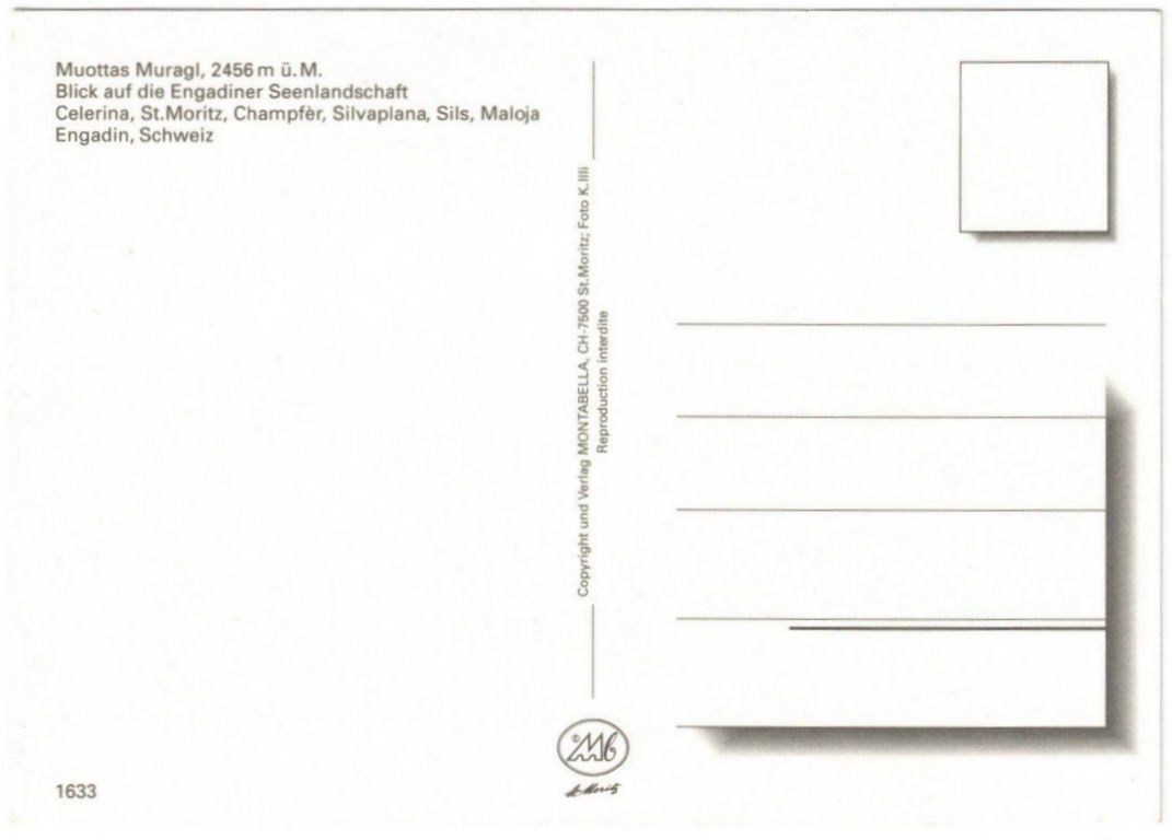 Cartoline postali: St. Moritz - Skilift Muottas Muragl – Usato da Binningen venduto da Mountainrider 1