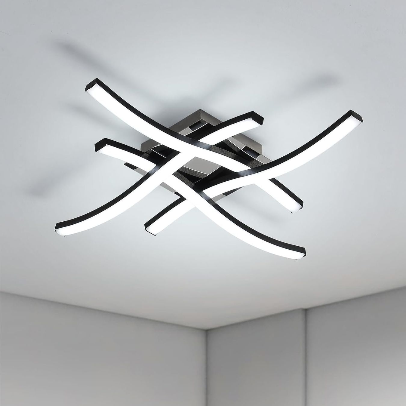 Lampadari & plafoniere: Moderne LED Deckenlampe Acryl Schwarz – Nuovo e nell'imballaggio originale da Châtelaine venduto da topshop.switzerland