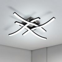 Moderne LED Deckenlampe Acryl Schwarz