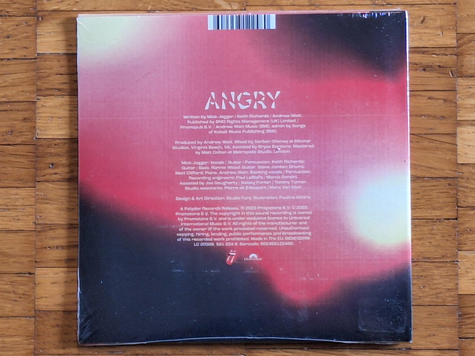 Schallplatten: Rolling Stones, Angry - 7" Single Red Etched EU 2023 Neu – Neu und originalverpackt aus Oberentfelden von Musicud 1