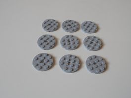 LEGO - 9 - GRAUE - RUNDSTEINE