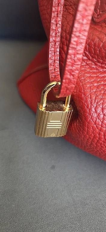 Sacs femmes: Echte Leder Handtasche rot / gold – D'occasion à St. Urban par kun_9gl9 1