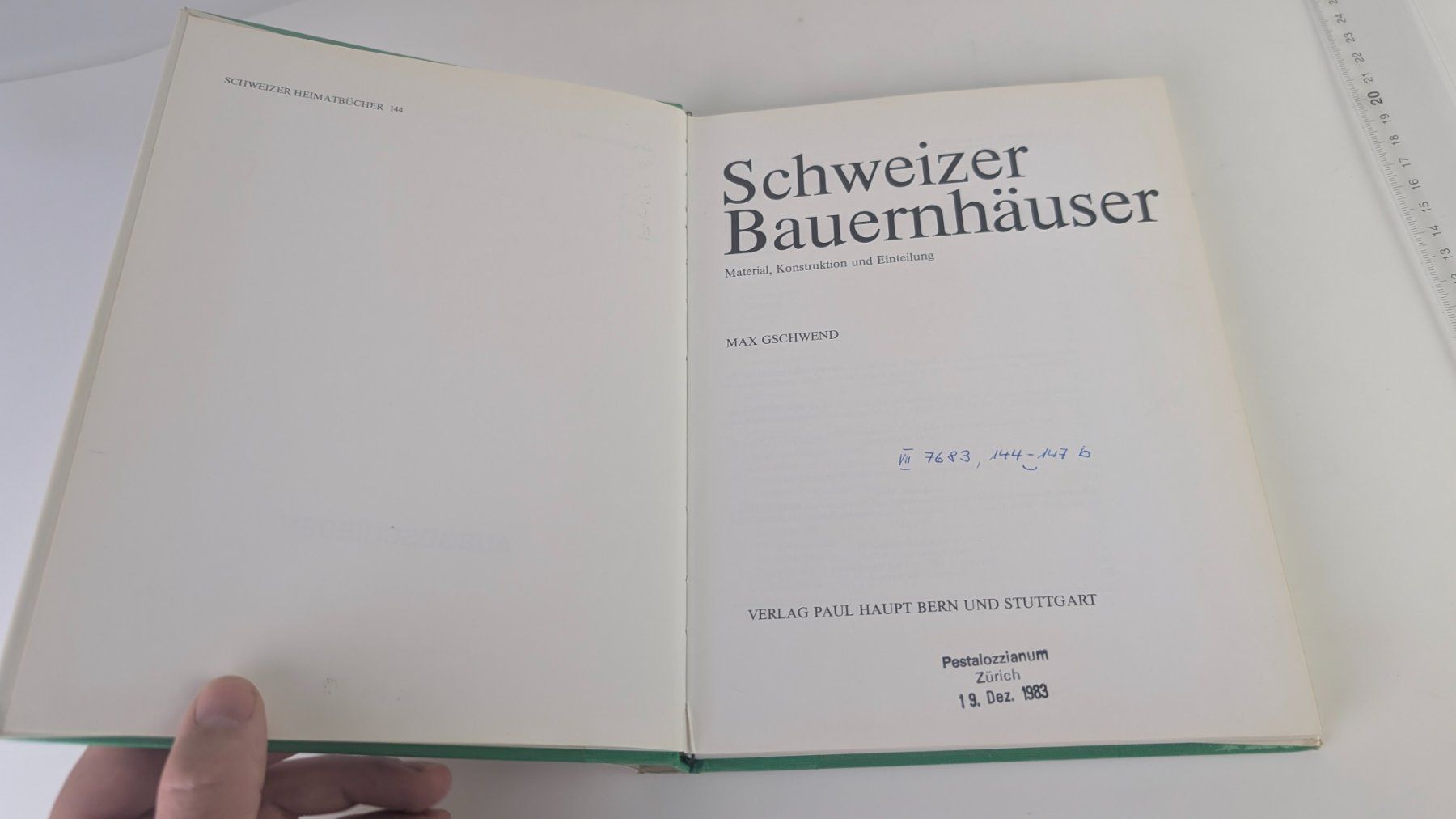 Bücher: Schweizer Heimatbücher: Schweizer Bauernhäuser 1983 – Gebraucht aus Zürich von axolottchen 4