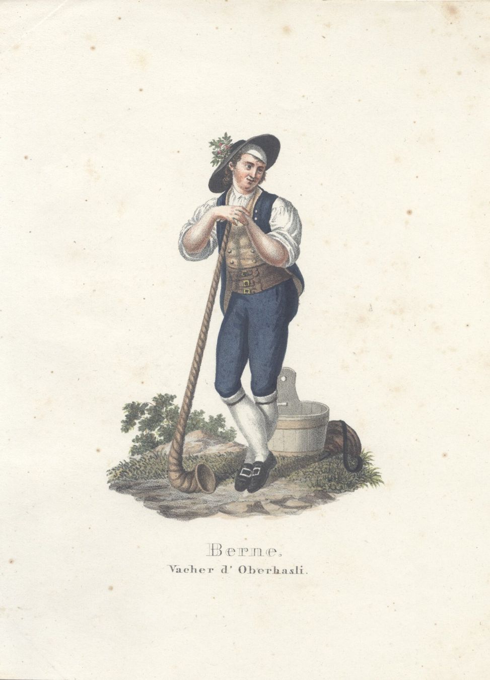 Grafica & Litografie: Berner Tracht  - Senn /   Vacher d'Oberhasli – Usato da Biel/Bienne venduto da 07helios032