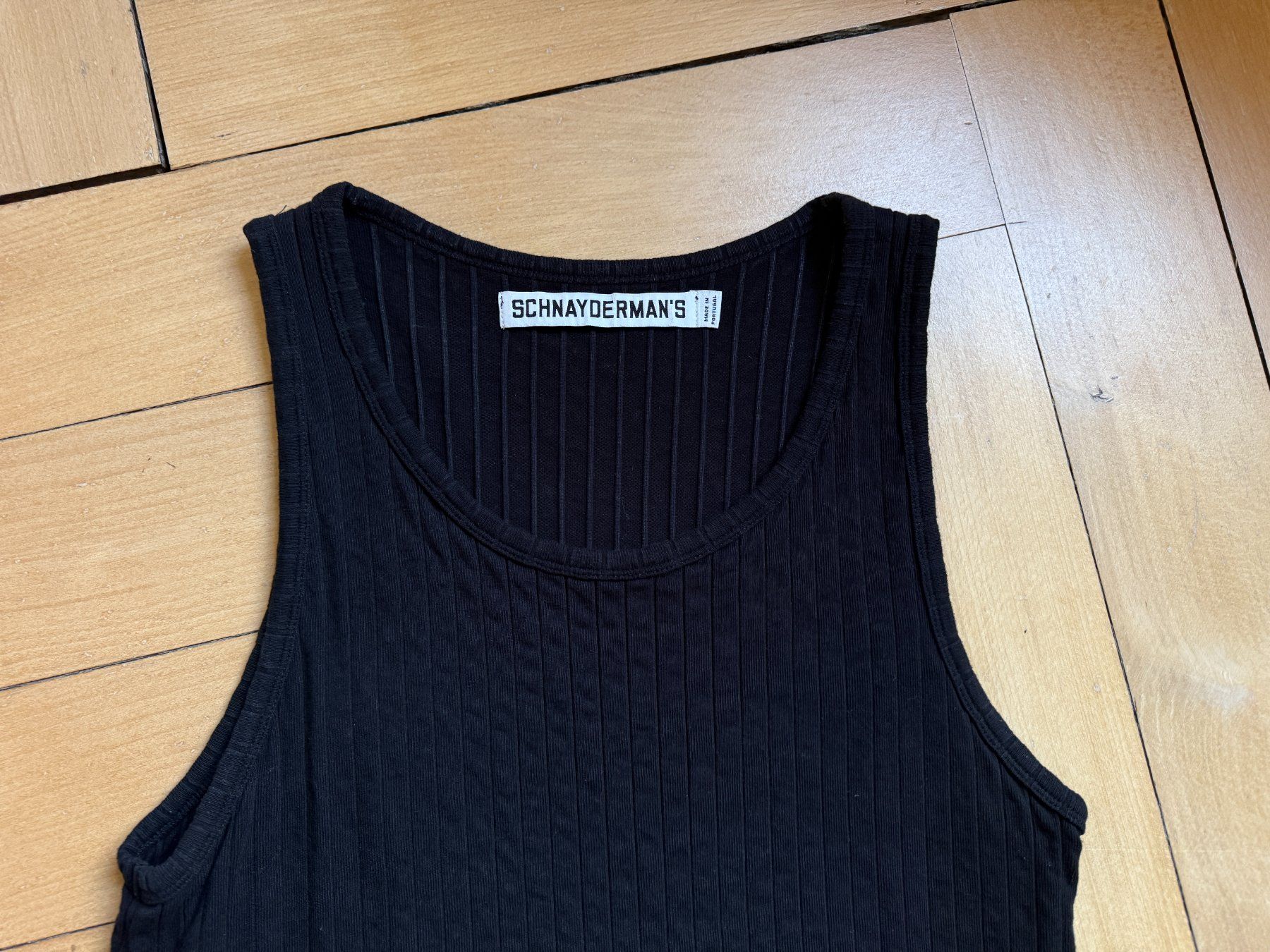 T-shirt: SCHNAYDERMAN'S - Tank Top schwarz S – Usato da Zürich venduto da Diazaio 1