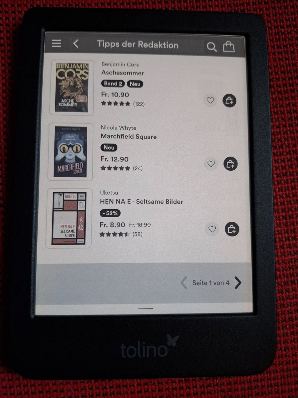 Tolino Tablet PC: Tolino shine color eBook Reader – Neu (gemäss Beschreibung) aus Bibern SH von Rolf550 3