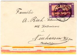 seltenes Pro Juventute Briefli 1929 von TRASADINGEN