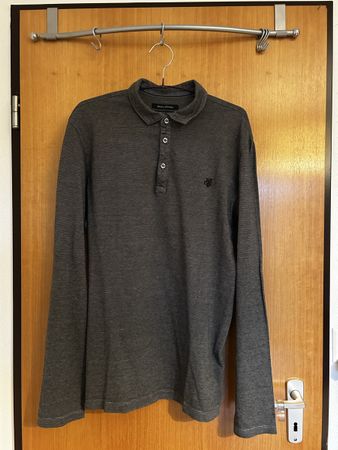 Polo Marc O'Polo manches longues gris anthracite