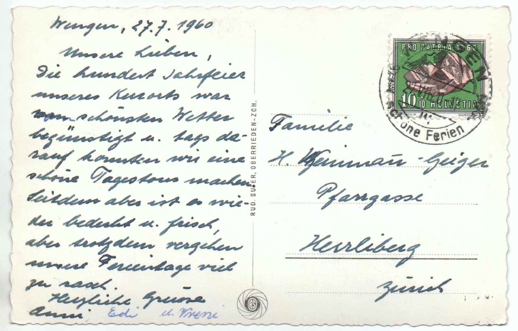 Cartes postales: WENGEN Reformierte Kirche – D'occasion à Jona par philajona 1