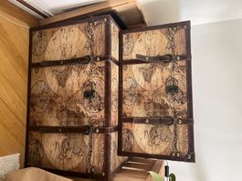 Grosse& kleine Aufbewahrungskiste mit Weltkartendesign
