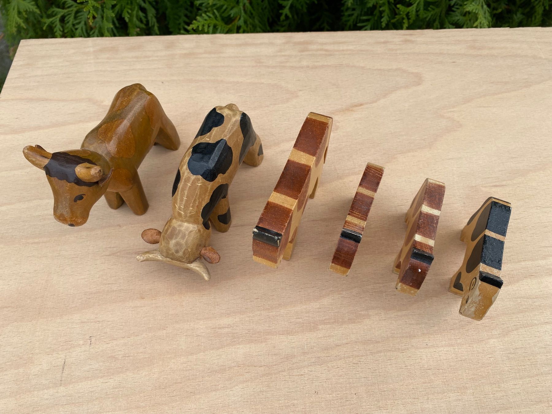 Campanacci mucche: 6 schöne Holzkühe – Usato da Feldbach venduto da Olive1 5