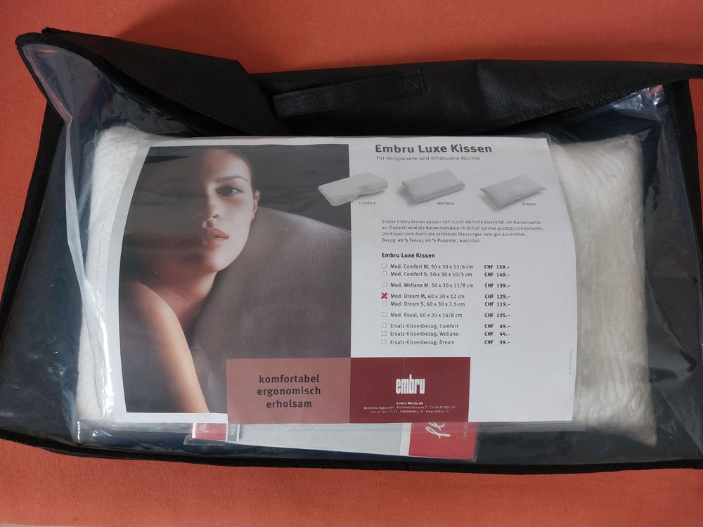 Embru Luxe Kissen - Model Dream M, 60 x 30 x 12 cm (Gebraucht) in ...