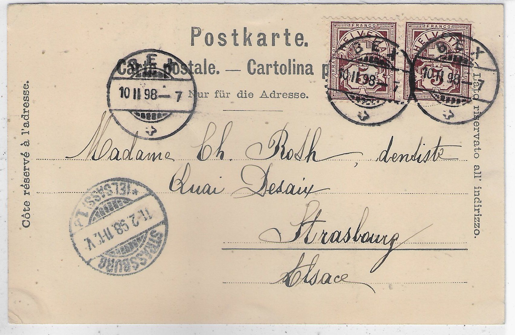 Cartes postales: Bex - Vue generale 1898 – D'occasion à Ettingen par Kartenplanet 1
