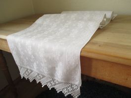 Jugendstil Leinen handgewebt Bankett Läufer Runner, antik