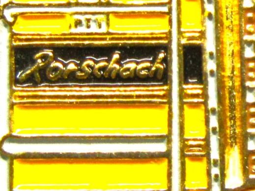 Swiss Placchette & Badge: BAHN POST-KARREN RORSCHACH PIN GEPRÄGT GOLDIG – Usato da Ettingen venduto da Hausi4711 1