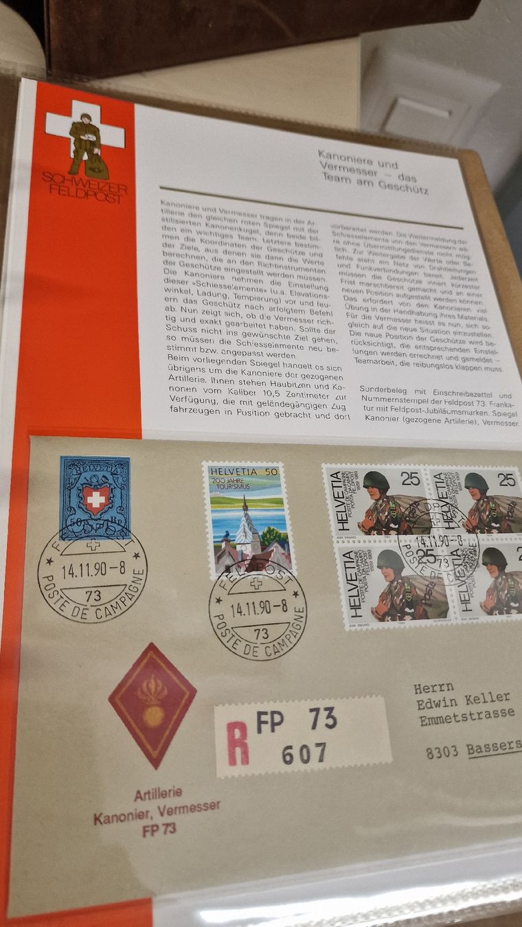 Alle Briefmarken: Schweizerische Feldpost Sammlung im Album, – Gebraucht aus Herisau von Antiques.AR 2