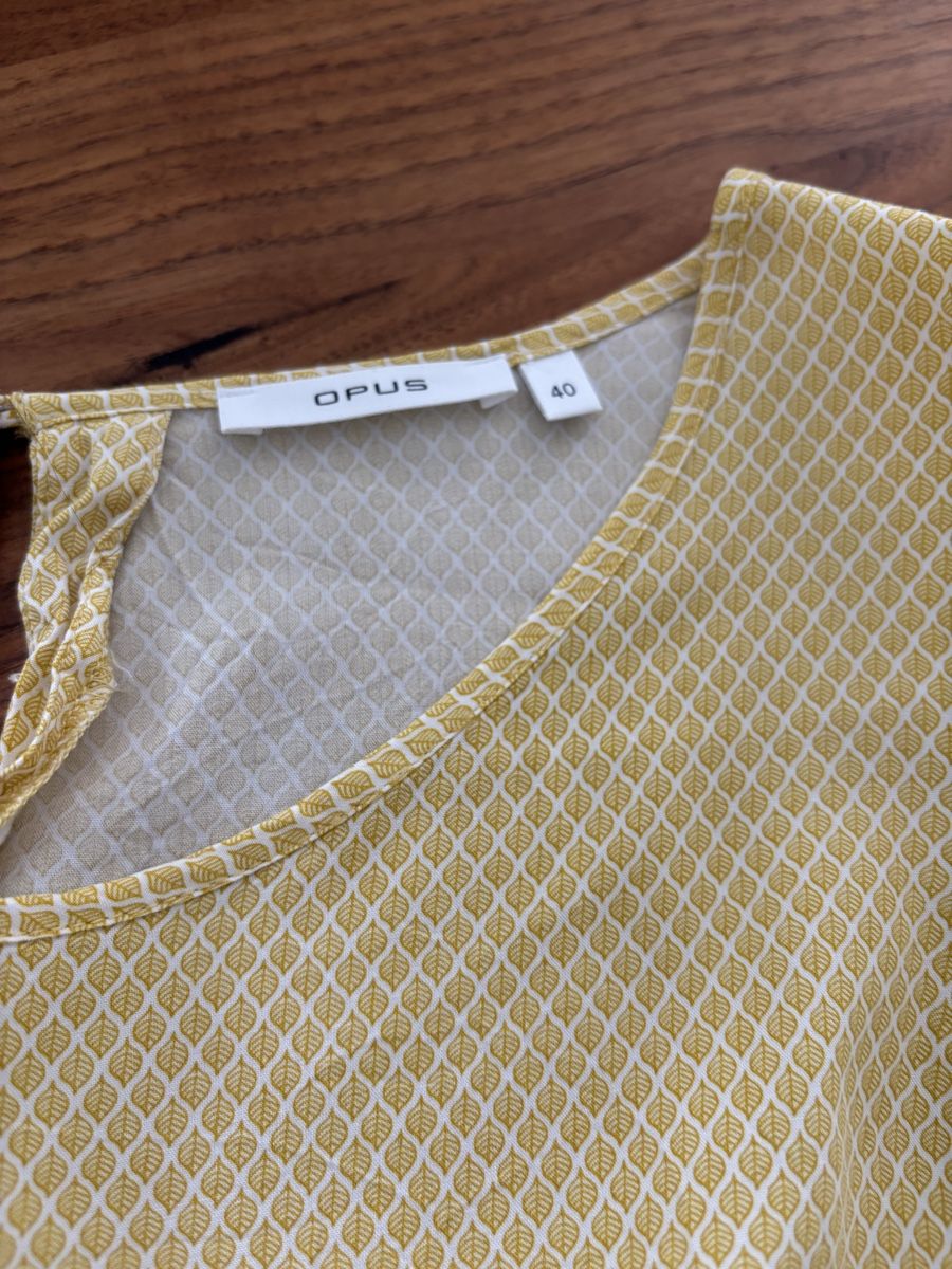 Opus Top: Opus Shirt, Grösse 40, gelbes Muster – Usato da Rothenburg venduto da Momo1302 2