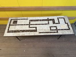 Designer Mosaiktisch mit Metallfüssen 60er Jahre Vintage
