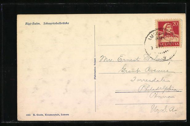 Cartes postales: AK Schnurtobelbrücke mit Rigi-Bahn – D'occasion à Berlin par bartko-reher 1