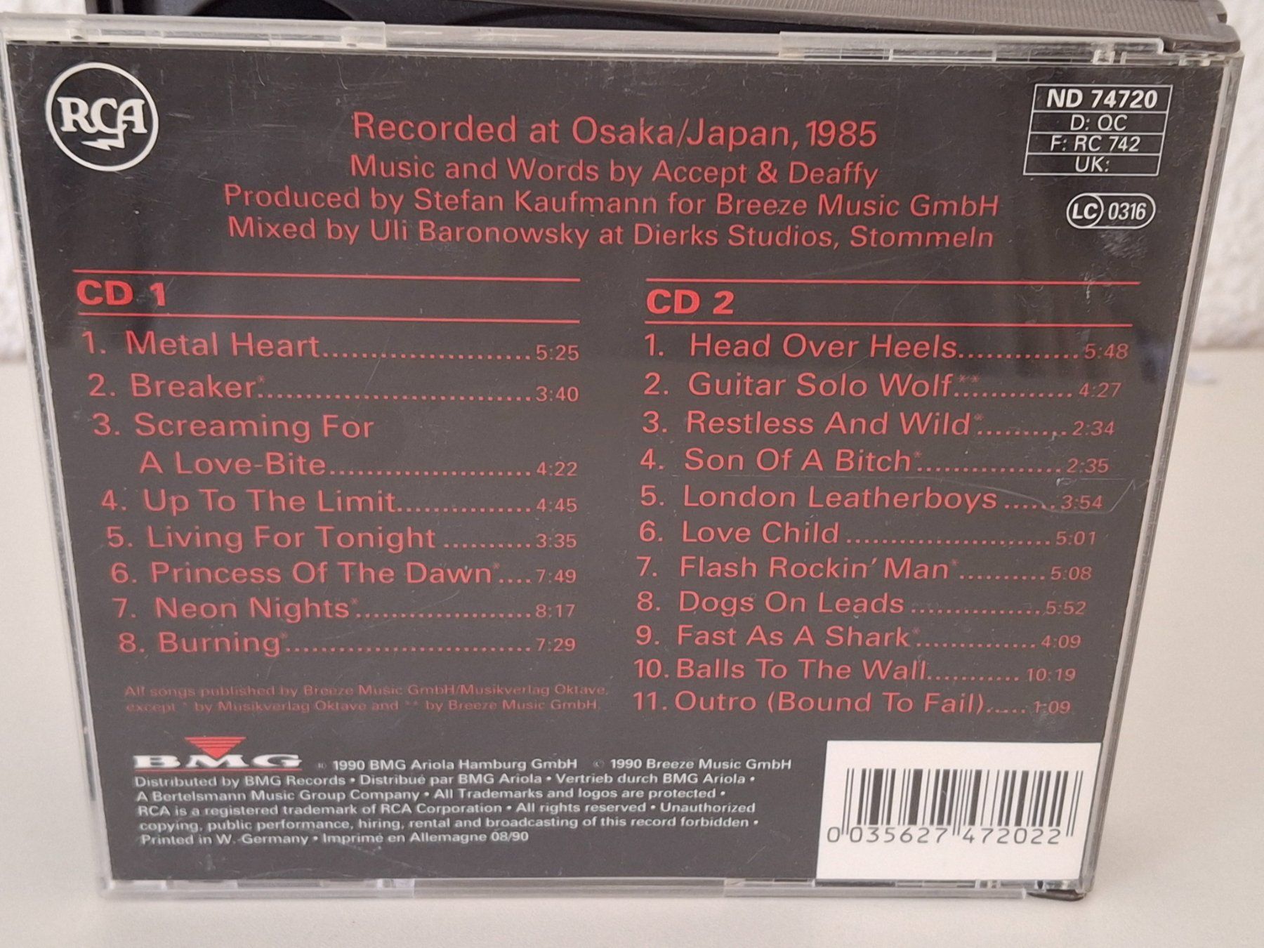 CDs: 2CD Accept - Staying a Life – Gebraucht aus Aarberg von Jackup1 1
