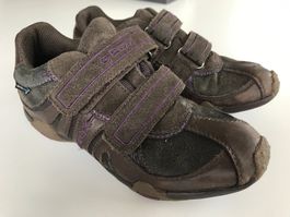 GEOX Sneaker Lederschuhe Halbschuhe Klettverschluss 35