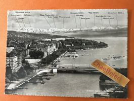 1955 Zürich, Bellevue, Utoquai, Glarneralpen