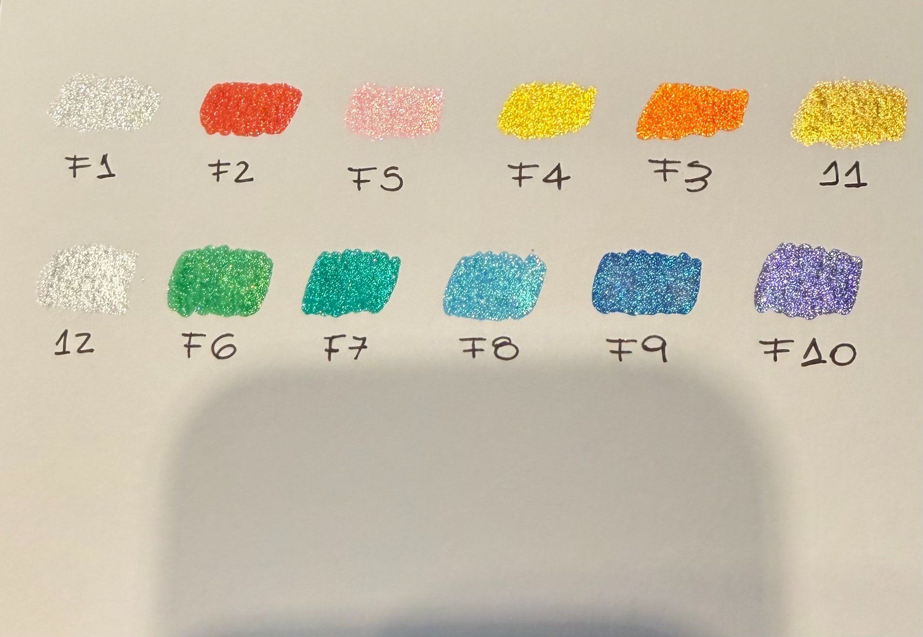Colori: ENMY 12 Glitter Glitzer Marker – Usato da Schliern b. Köniz venduto da equilibrium1123 2