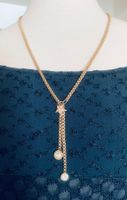 Kette mit Zirkonias, goldfarben