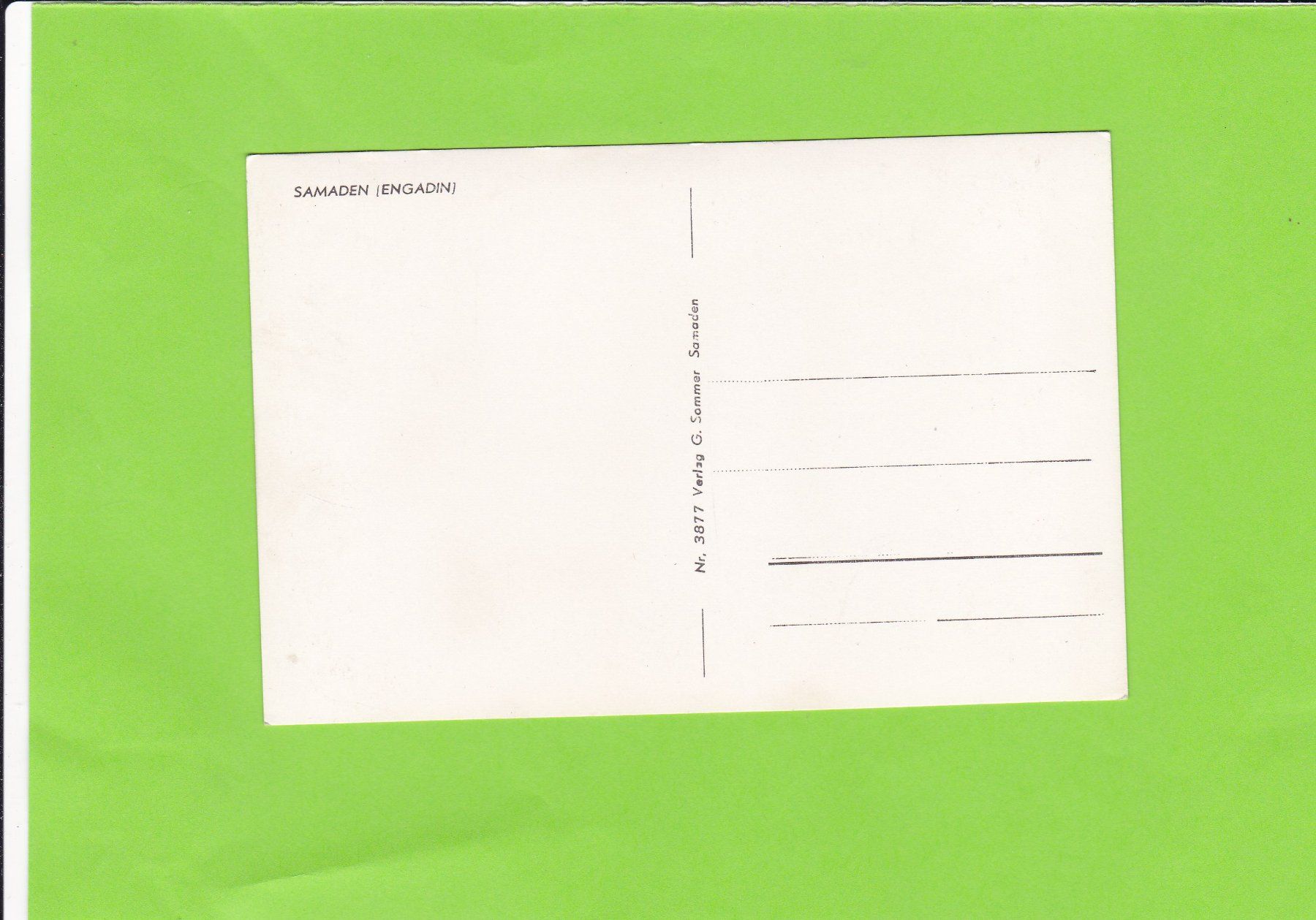 Cartoline postali: Samaden – Usato da St. Peterzell venduto da neckertal 1