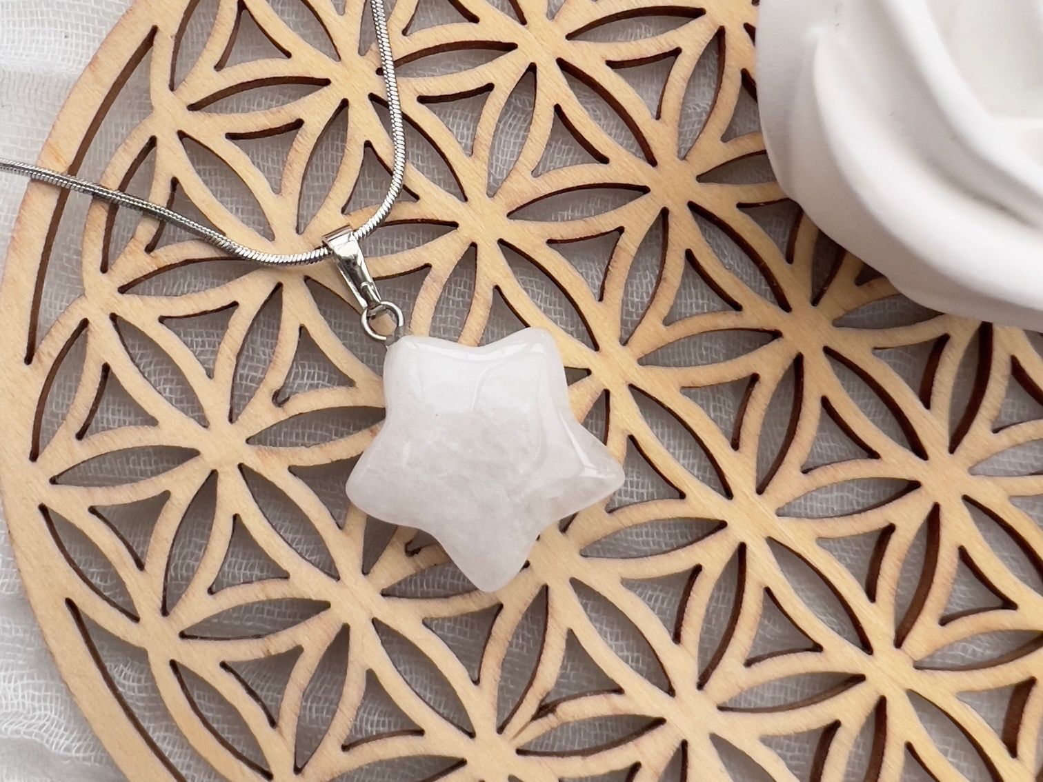 Ciondoli: Pendentif étoile en cristal de roche – Nuovo e nell'imballaggio originale da Pully venduto da sunaddict