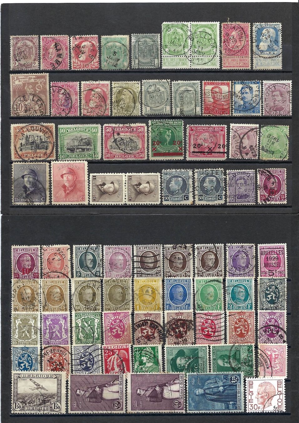 Alle Briefmarken: Briefmarken aus Belgien – Gebraucht aus Bronschhofen von Imsr