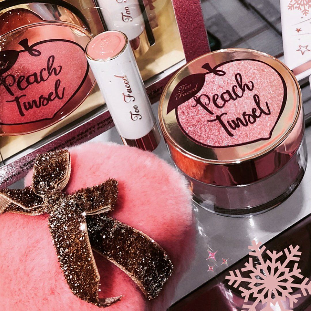 Make-up: Too Faced Peach Tinsel Loose Sparkling Powder & Lipstick Set – Nuovo e nell'imballaggio originale da Cham venduto da Trendy_Outlet 4