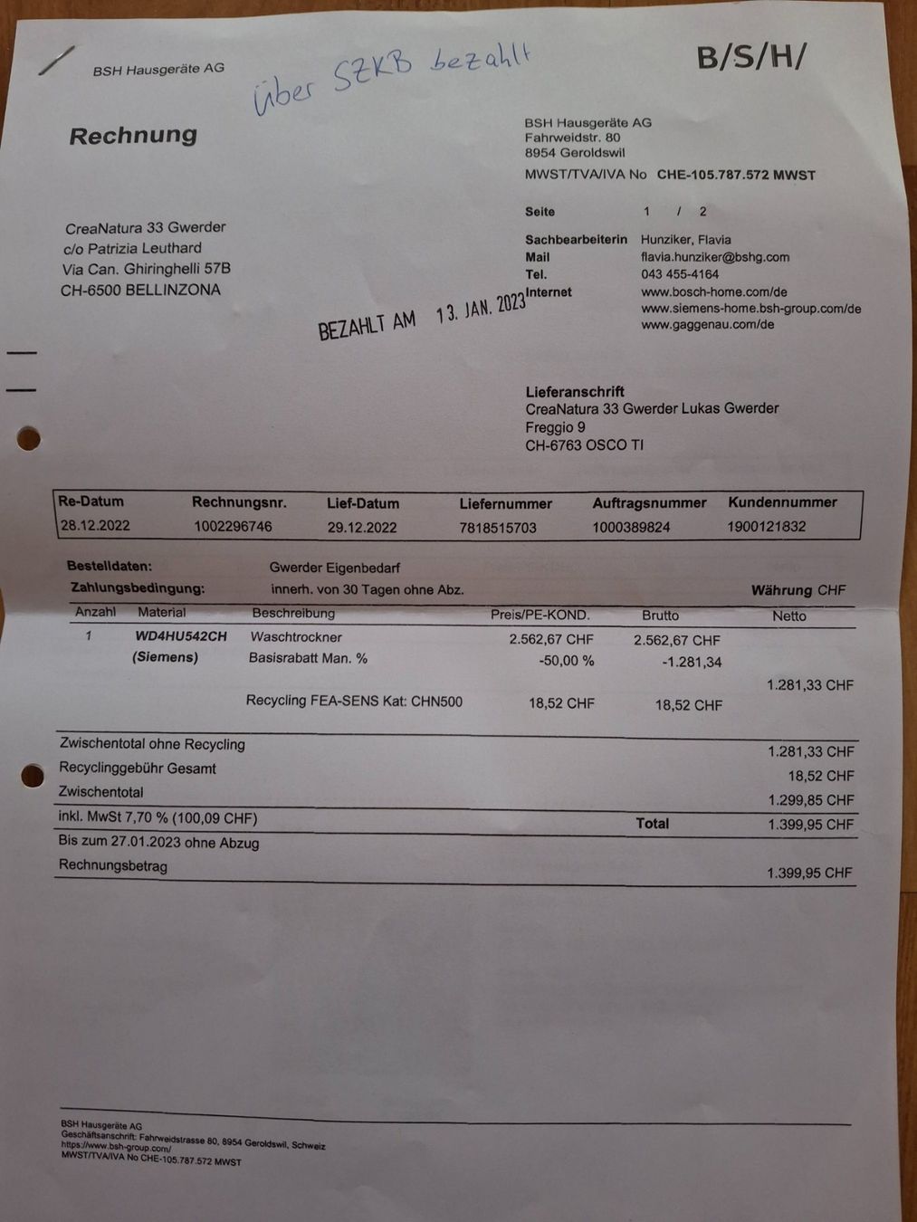 Siemens Waschmaschinen: Siemens WaschTrockner – Gebraucht aus Faido von felsentor 7
