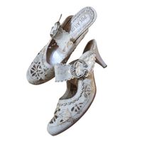 EMBROIDERED BOHO VINTAGE Y2K HEEL MULES SHOES