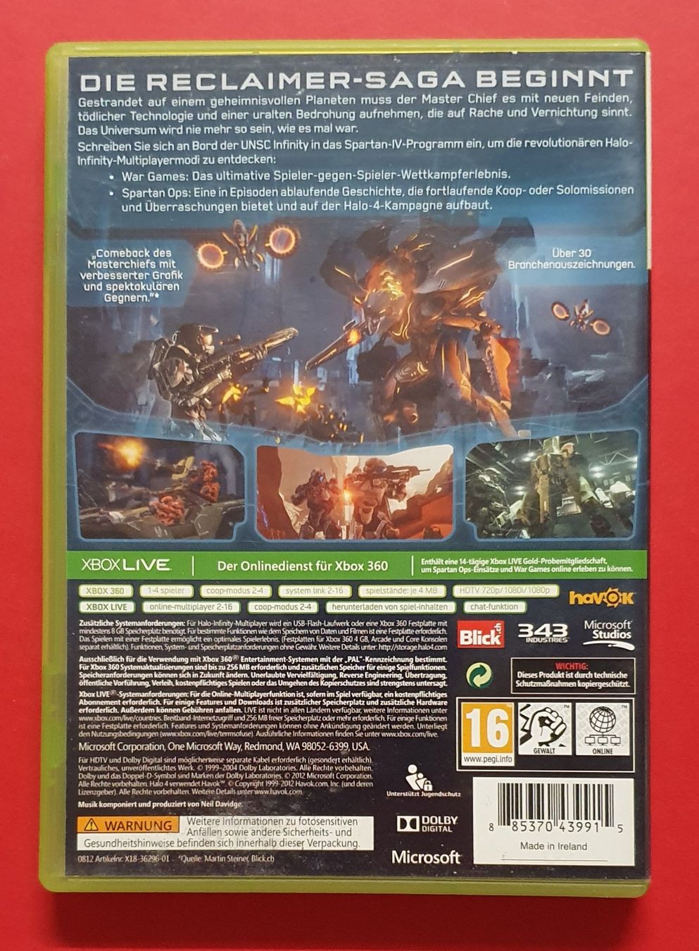 Microsoft Giochi: Microsoft XBOX360 HALO 4 PEGI Microsoft Studios (XB360) – Usato da Illnau venduto da BoFrost 2