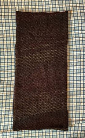 Écharpe tube / snood en laine dégradée marron