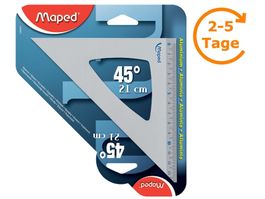 Zeichendreieck 45 Grad, 210 mm Aluminium