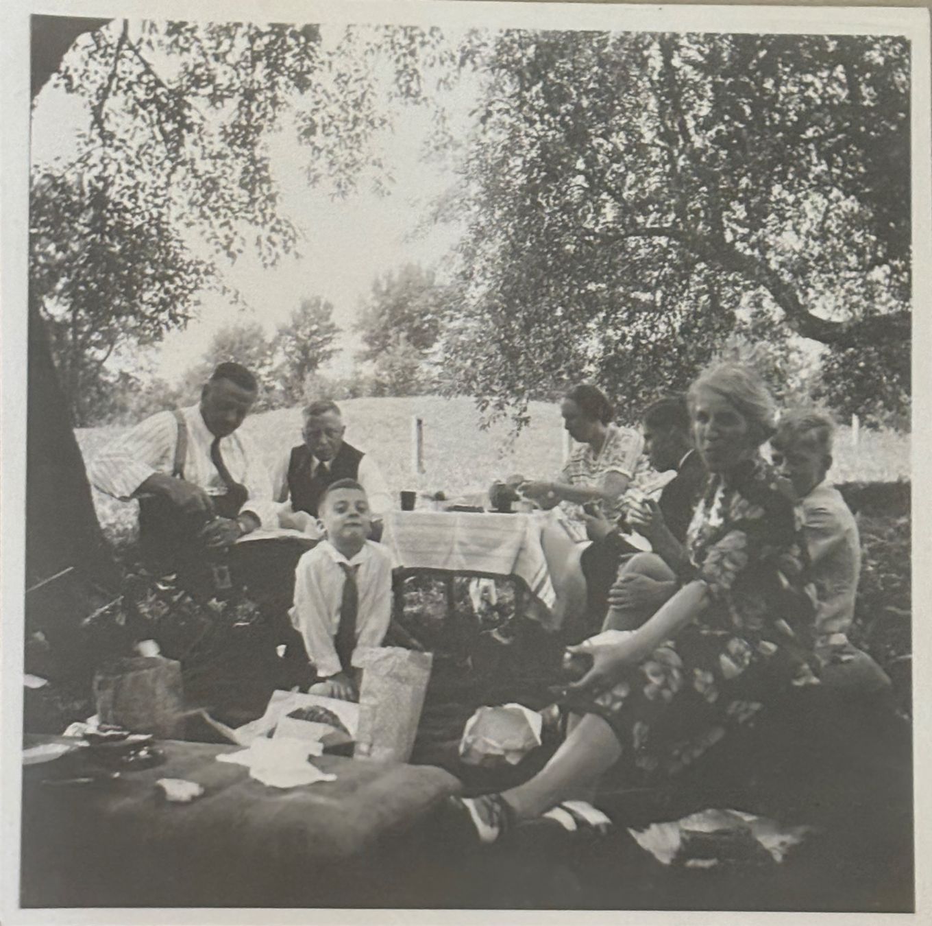 Cartoline postali: Privatfoto 1933 - Weggis, Picknick – Usato da Frauenfeld venduto da Merk52