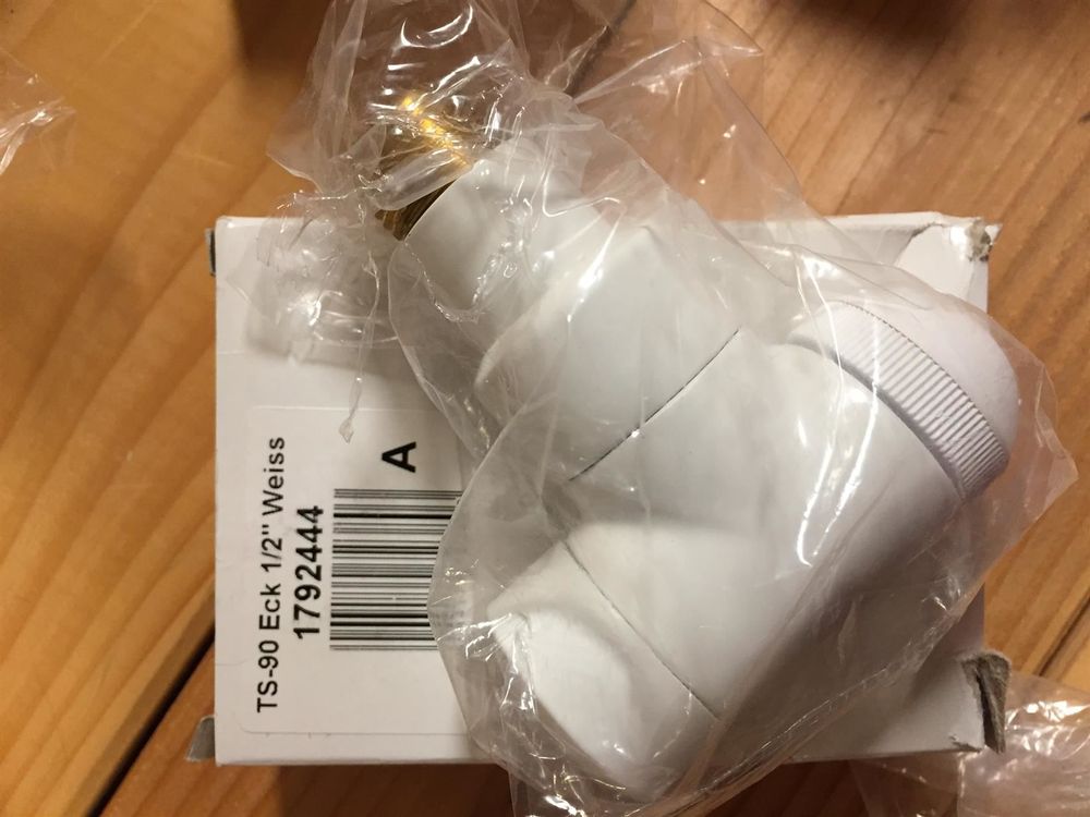 Thermostat-Set Eckform 1/2" weiss-408 8