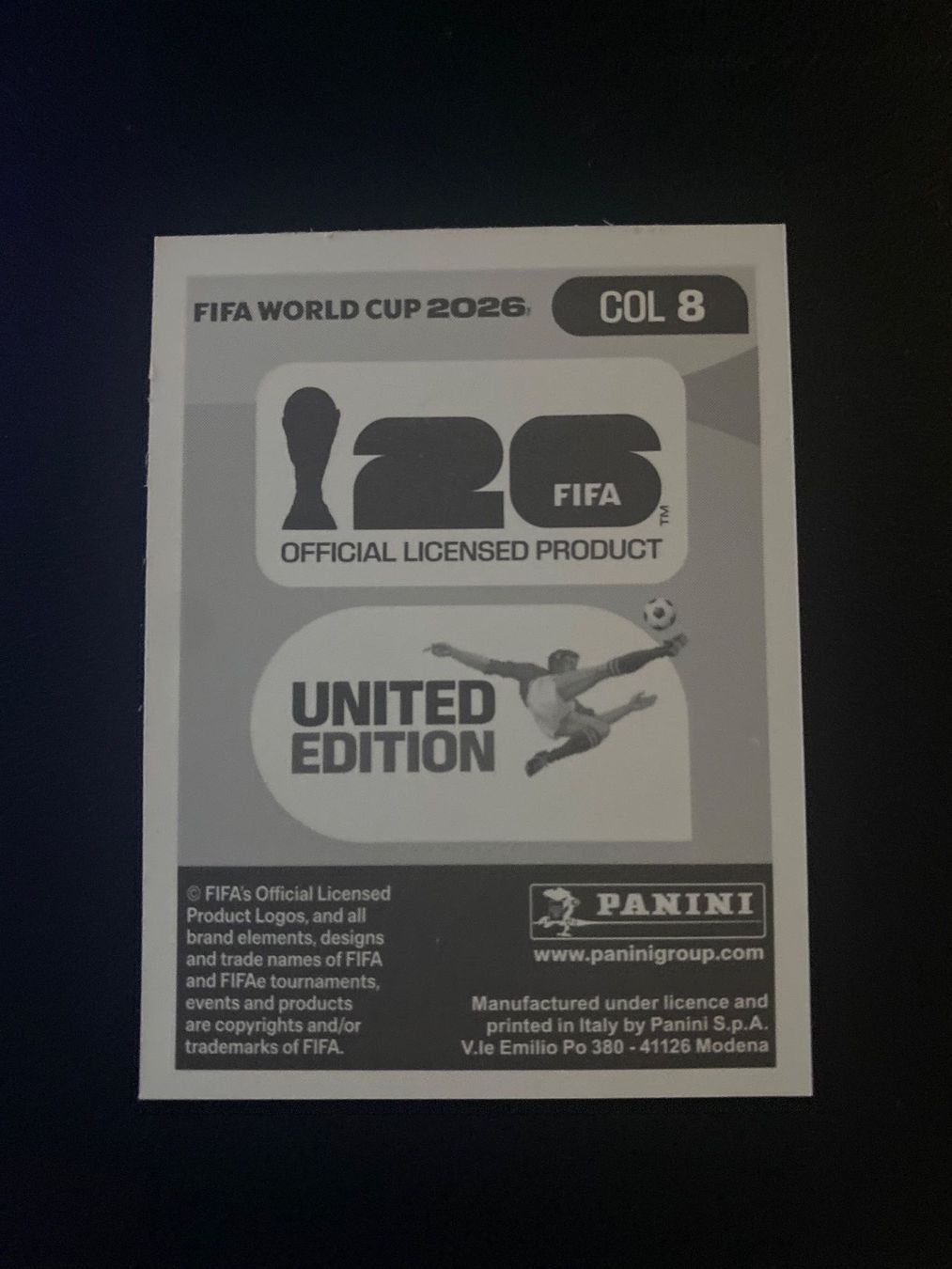 Panini Sammelbilder & Trading cards: Panini FIFA World Cup Sticker COL 8 – Gebraucht aus Glattbrugg von riseca 1